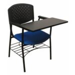 Chayrs Black, Blue With Writing Pad Chair in Matty & Iron