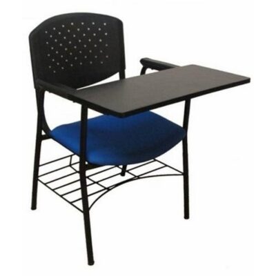 Chayrs Black, Blue With Writing Pad Chair in Matty & Iron