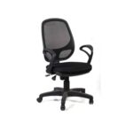Chayrs Black Revolving Adjustable Push Chair in Mesh & Nylon