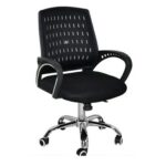 Chayrs Black Revolving Adjustable Mesh Back Chair