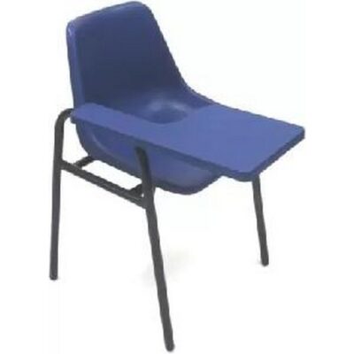 Chayrs Blue Fix Student Chair With Writing Pad in Plastic  
