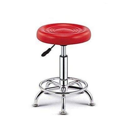 Chayrs Revolving Adjustable Dr. Stool in Rexine & Steel