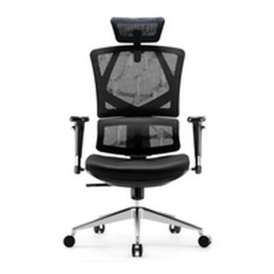 Chayrs Black Revolving Head Rest Chair in Mess  & Steel