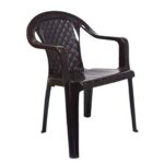 Radha Gold Brown Plastic Chair with 1 Year Guarantee 