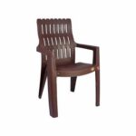 Radha Gold Brown Plastic Chair With 1 Year Guarantee 
