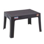 UTTAM Brown Fix Rectangular Plastic Table  