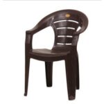 Radha Gold Brown Plastic Chair with 1 Year Guarantee 