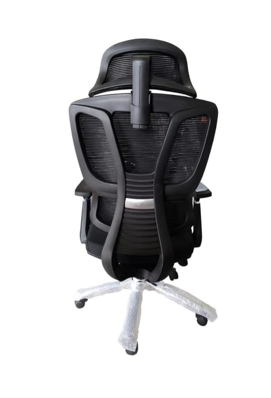 chayrs imported mesh back chair with back rest support and any time position lock ,chrome base, adjustable handle and height - Image 2